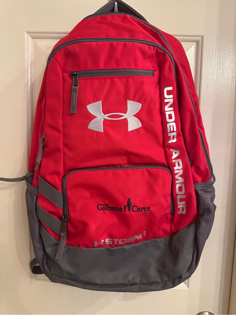 Under Armour Red and Gray Men's Backpack with Storm Tech